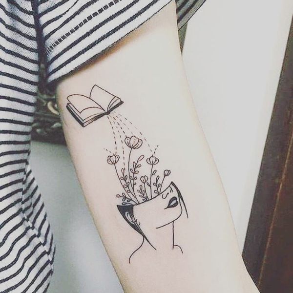 tatuajes de libros en el brazo metaforas