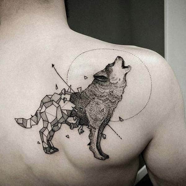 tatuajes de lobos geometricos concepto creativo