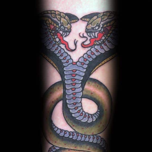 tatuaje serpiente de dos cabezas cobra