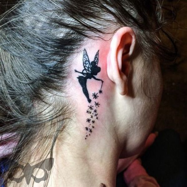 tatuajes de hadas del amor detras de la oreja
