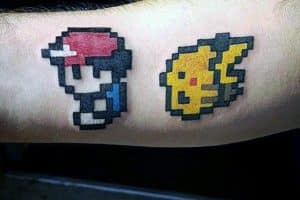 tatuajes de pokemon 8 bits personajes principales