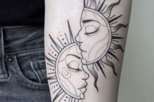 luna y sol tatuaje leyenda de amor