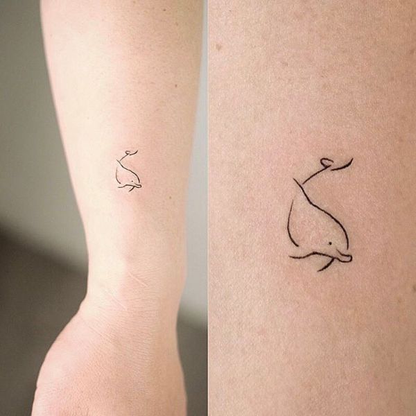 tatuajes de delfines significado de linea continua