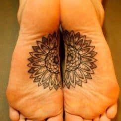 4 diseños de tatuajes en la planta del pie creativos