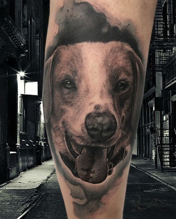 tatuajes tristes para hombres retratode perro