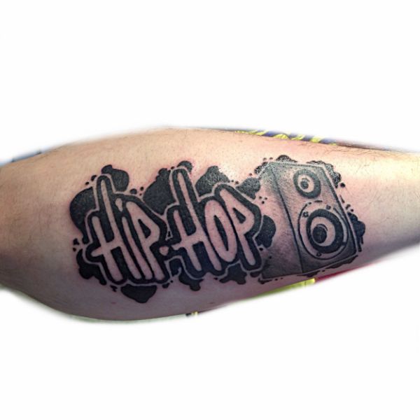 tatuajes de hip hop tipografías