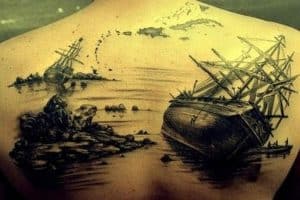 tatuajes relacionados con el mar paisajes