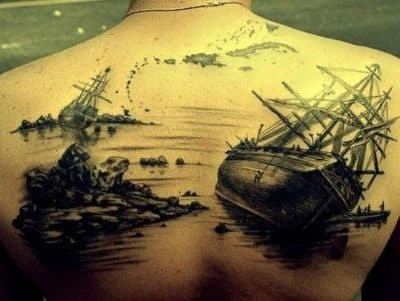 tatuajes relacionados con el mar paisajes