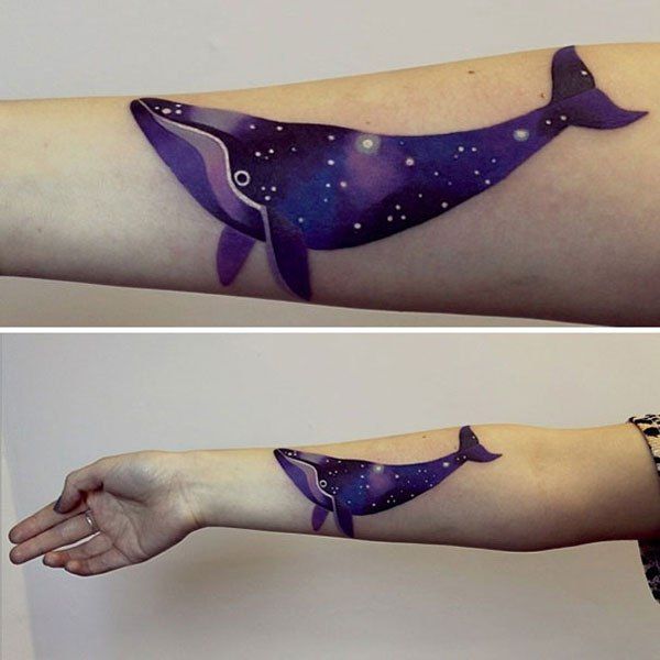 tatuajes de animales marinos cosmicos