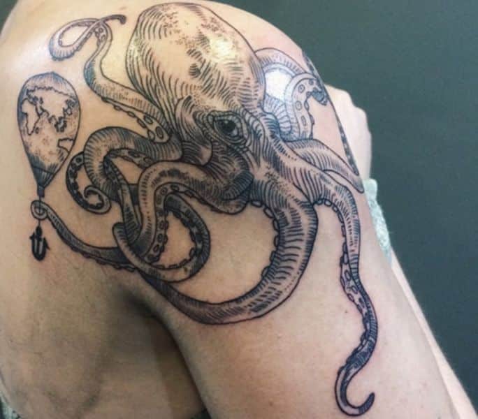 tatuajes de animales marinos pulpos