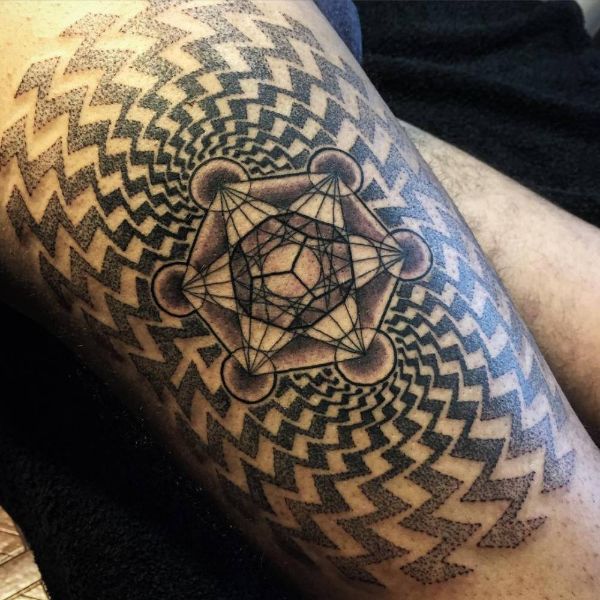 tatuaje cubo de metatron juego geometrico