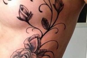 tatuajes cáncer de mama flores