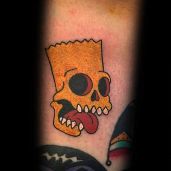 tatuajes de Bart Simpson a color