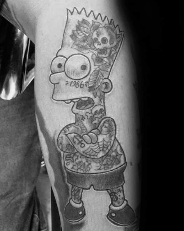 tatuajes de Bart Simpson tatuado