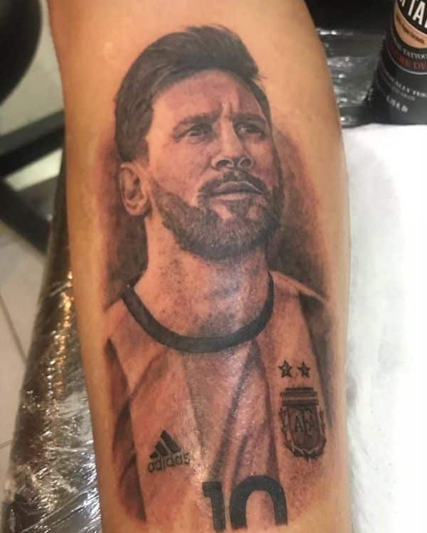 tatuajes de Lionel Messi retrato