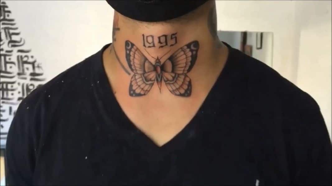 tatuajes de mariposas y letras numeros