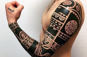 4 de los tatuajes de tribales en el brazo con texturas