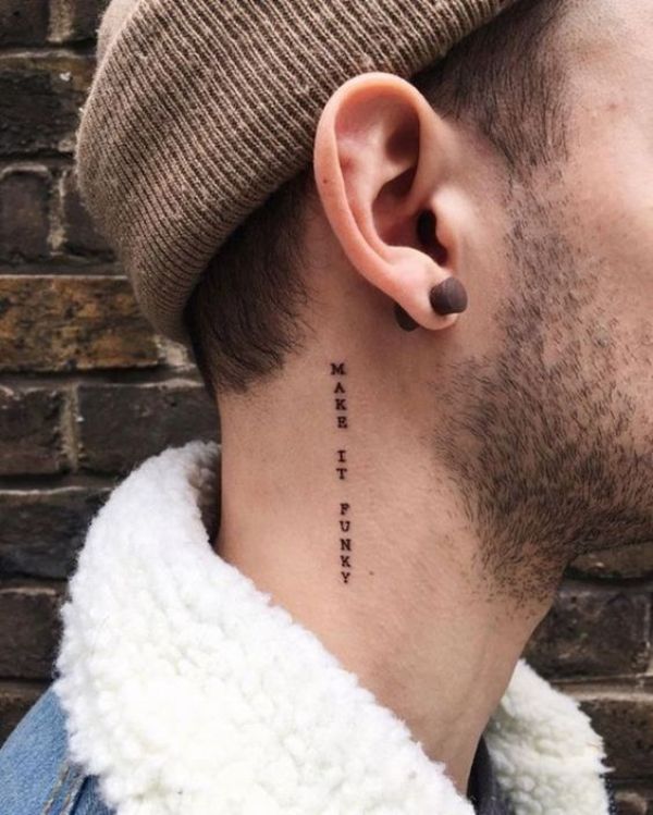 tatuajes en el cuello frases verticales