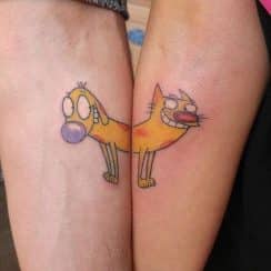 Los tatuajes de caricaturas de los 90 de la nueva escuela