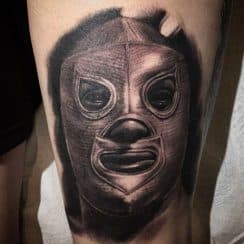 Estupendos tatuajes de máscaras de luchadores a 3 estilos