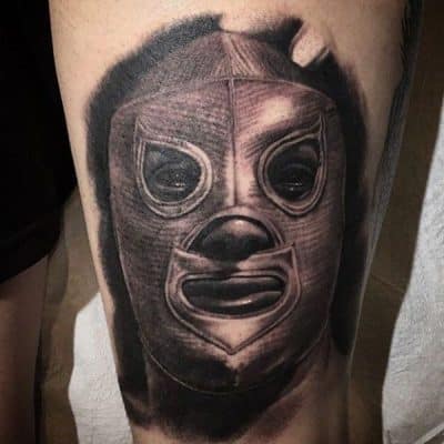 tatuajes de máscaras de luchadores santo