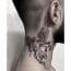4 tatuajes religiosos en el cuello excelente composición