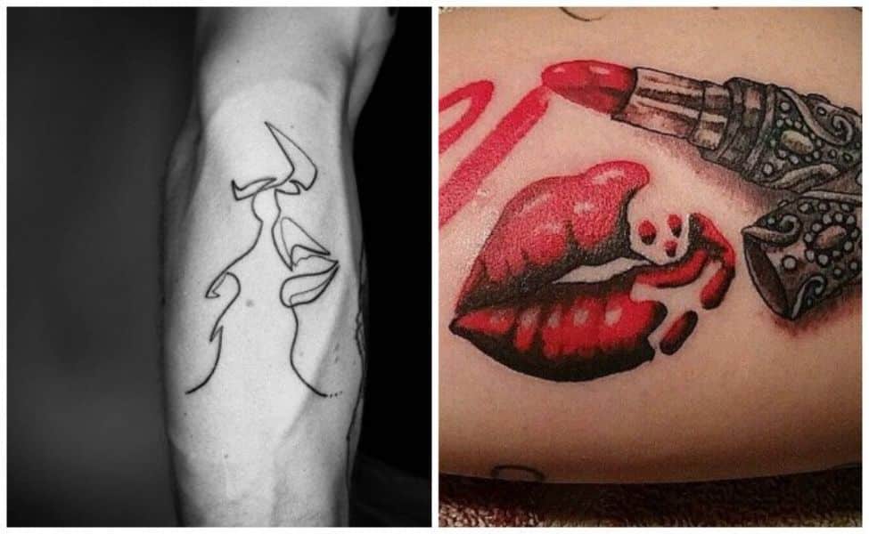 tatuajes de besos hombres nuevos estilos