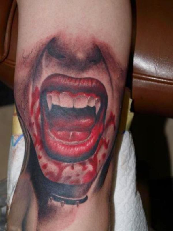 tatuajes de vampiros para hombres bocas